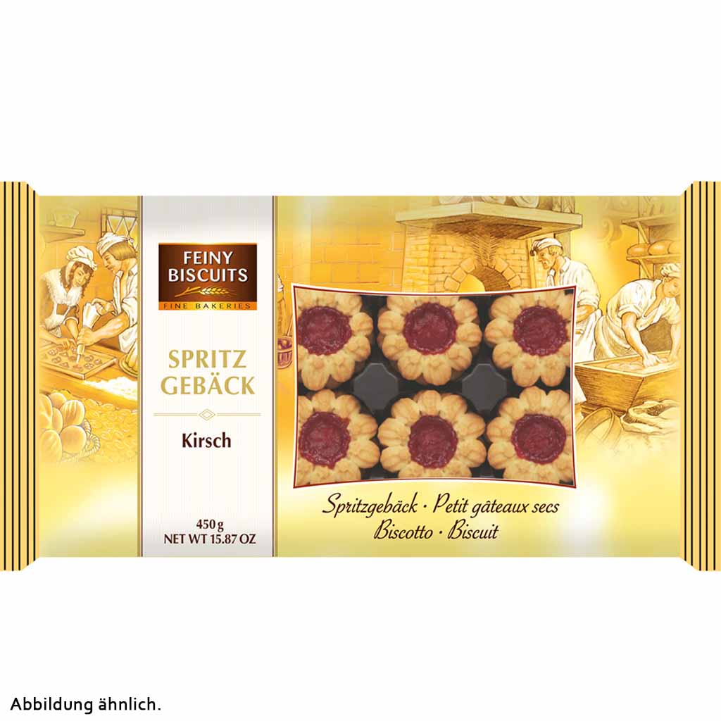 Feiny Biscuits Spritz Gebäck Kirsch 450g MHD 13.04.26