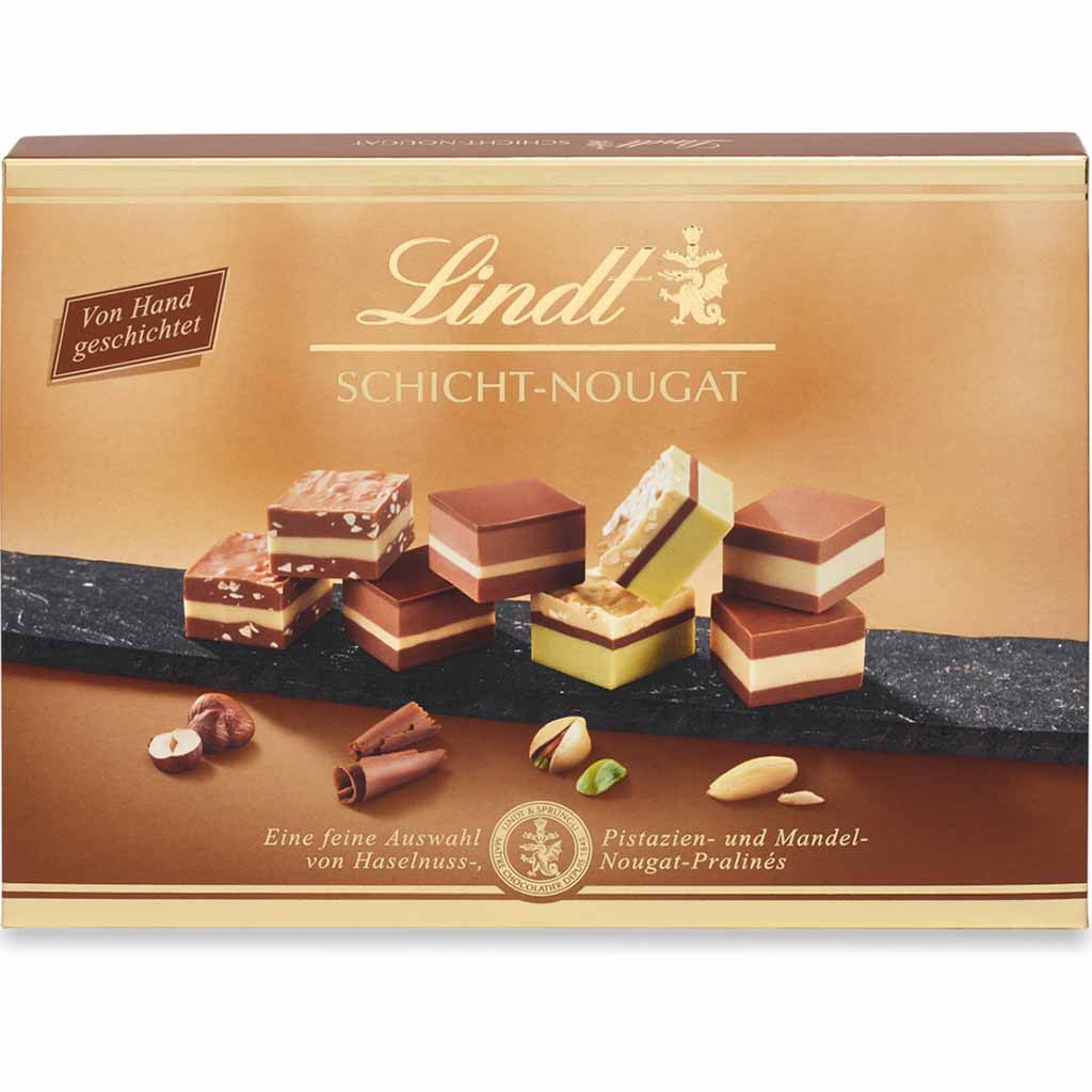Lindt Schicht Nougat 125g MHD 30.06.26