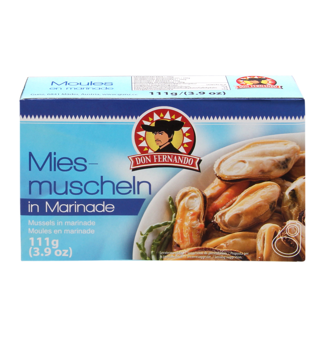 Don Fernando Miesmuscheln in Marinade 111g MHD 22.05.28