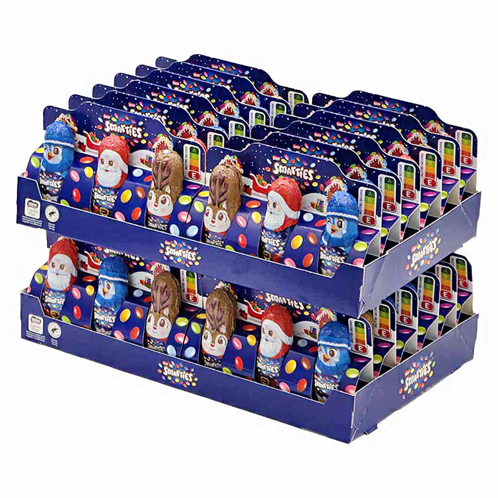 Smarties Miniweihnachtsfiguren mit Schokolinsen 3er 24x56,1g=1346,4g MHD 30.06.26
