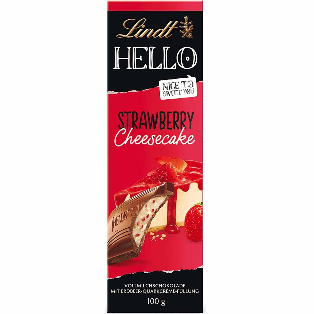 Lindt Hello Strawberry Cheesecake 100g MHD 30.01.26