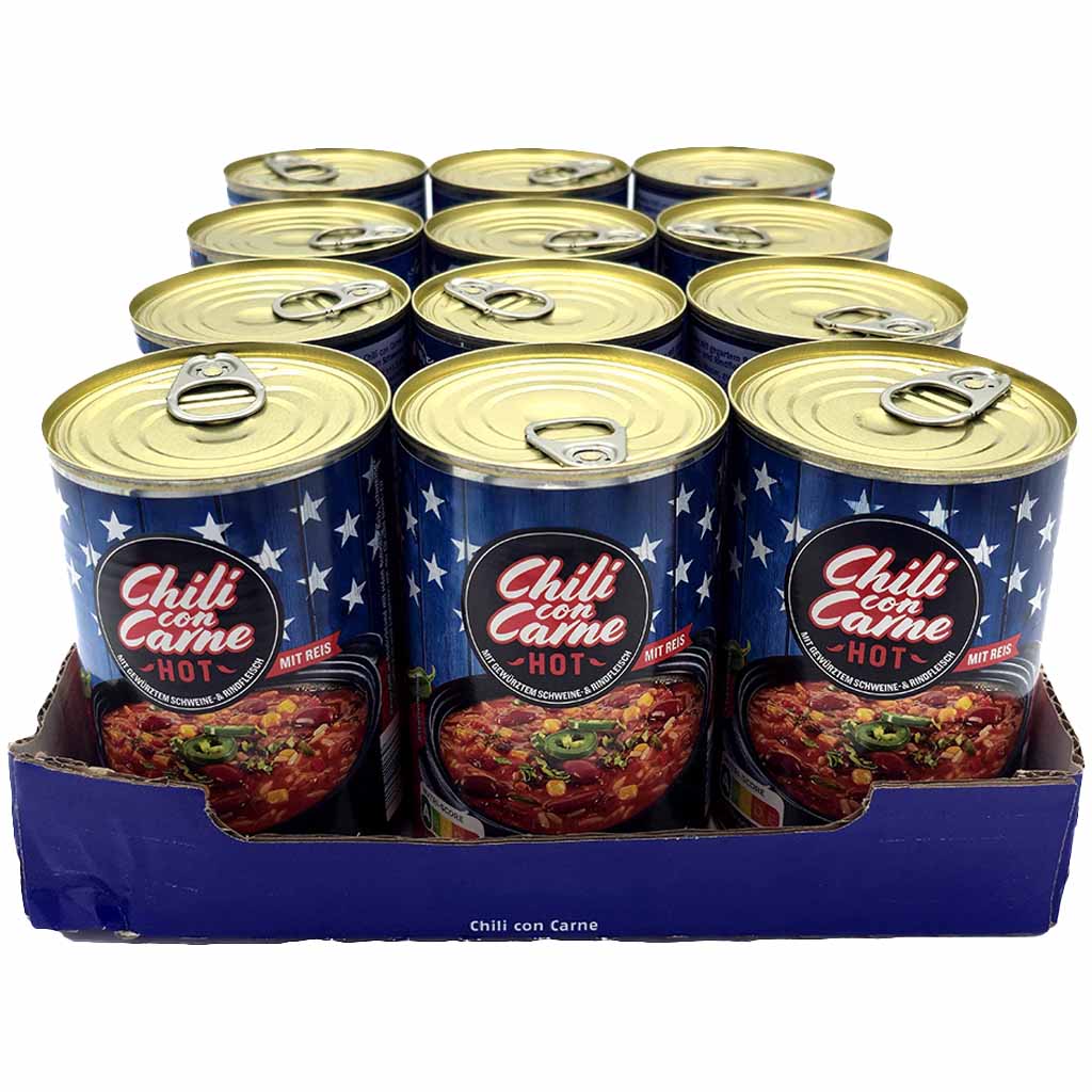 Buss Chili con Carne HOT 12x400g = 4.8kg MHD 05.01.27
