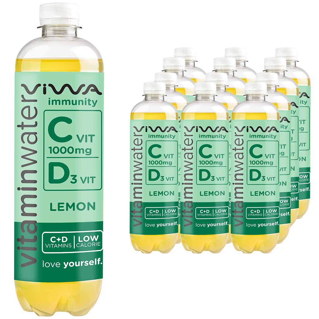Viwa Immunity C-1000 Lemon 12x600ml PET Fl. Vitaminwater = 7,2L, 5999885917860, 15999885917867