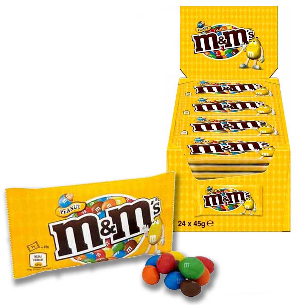 M&M'S Erdnuss / Schokolinsen 24x45g Beutel
