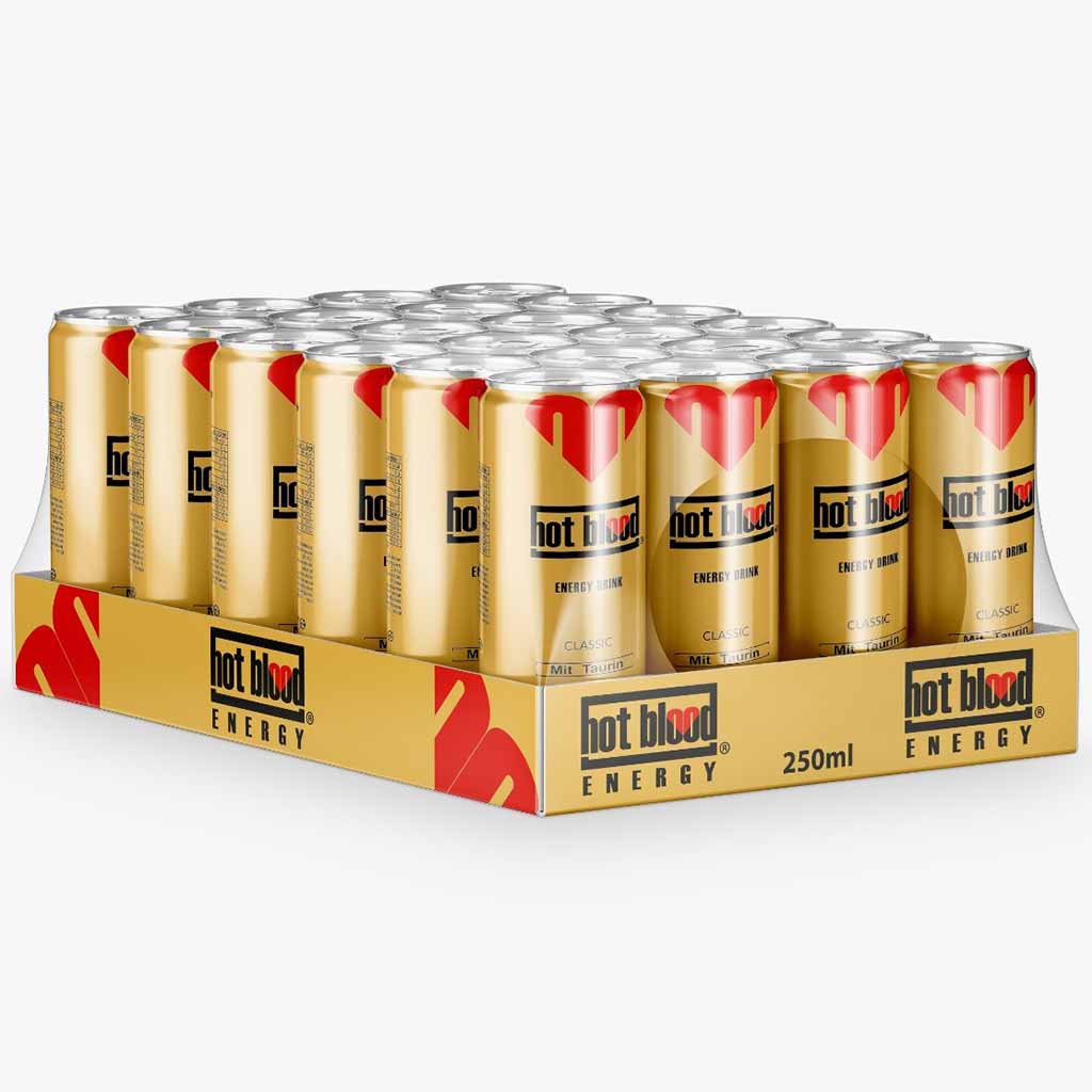 hot blood Energy Drink Classic Dosen 24 x 250ml