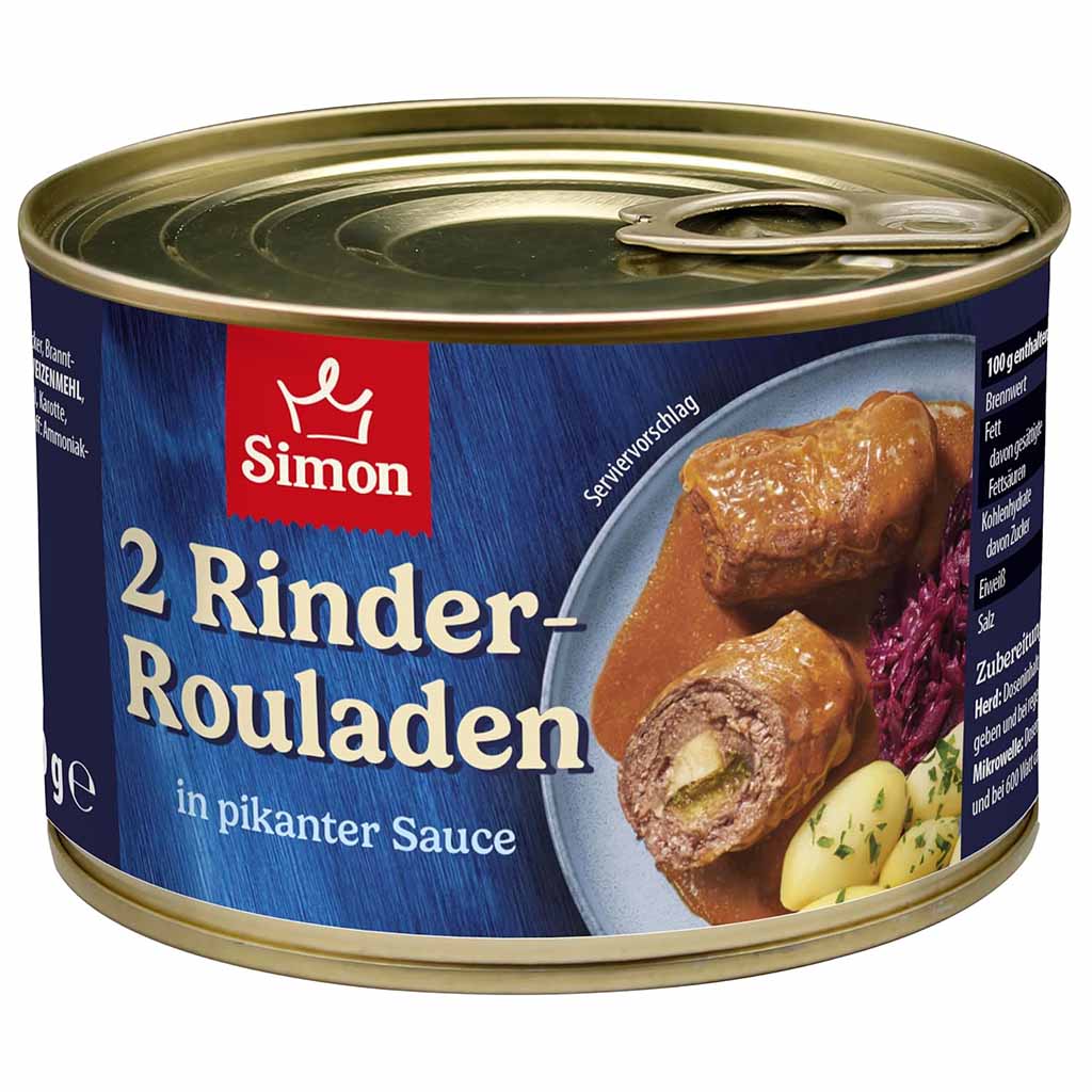 https://www.lebensmittel-sonderposten.de/media/image/23/0e/fc/Simon-2-Rinderrouladen-in-pikanter-Sauce_400g_Dose_.jpg
