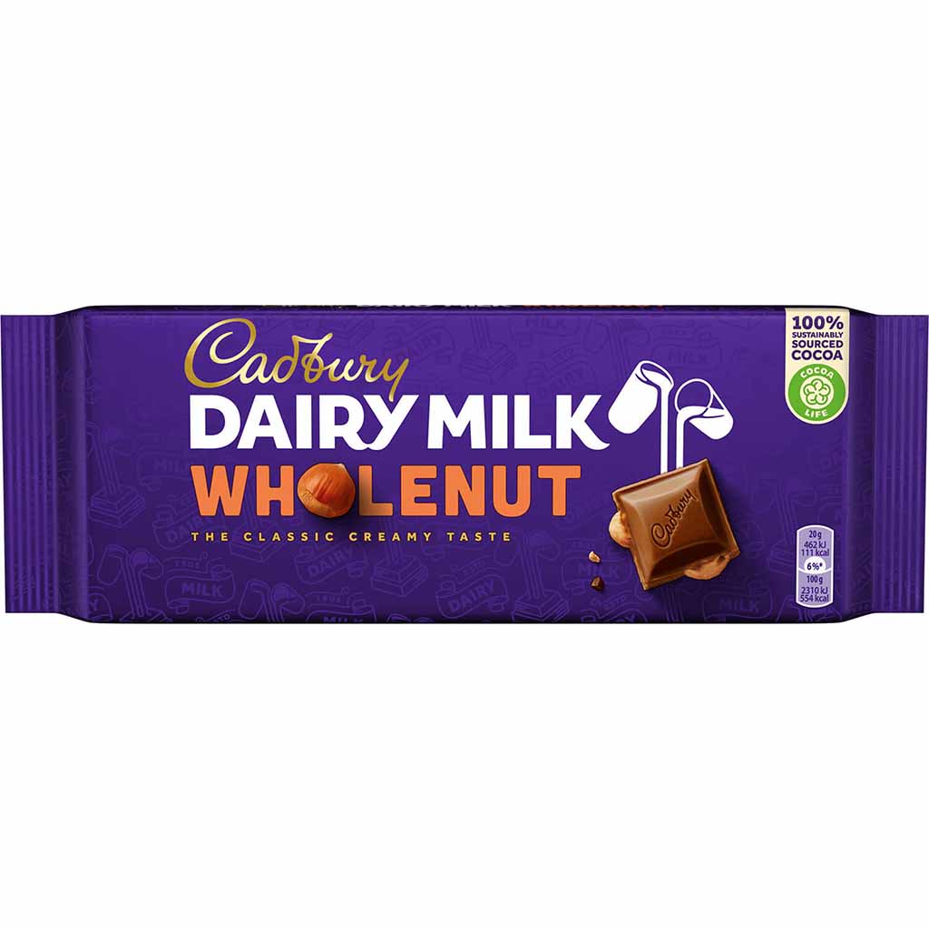 Cadbury Tafelschokolade Dairy Milk Whole Nut 180g MHD 28.09.26