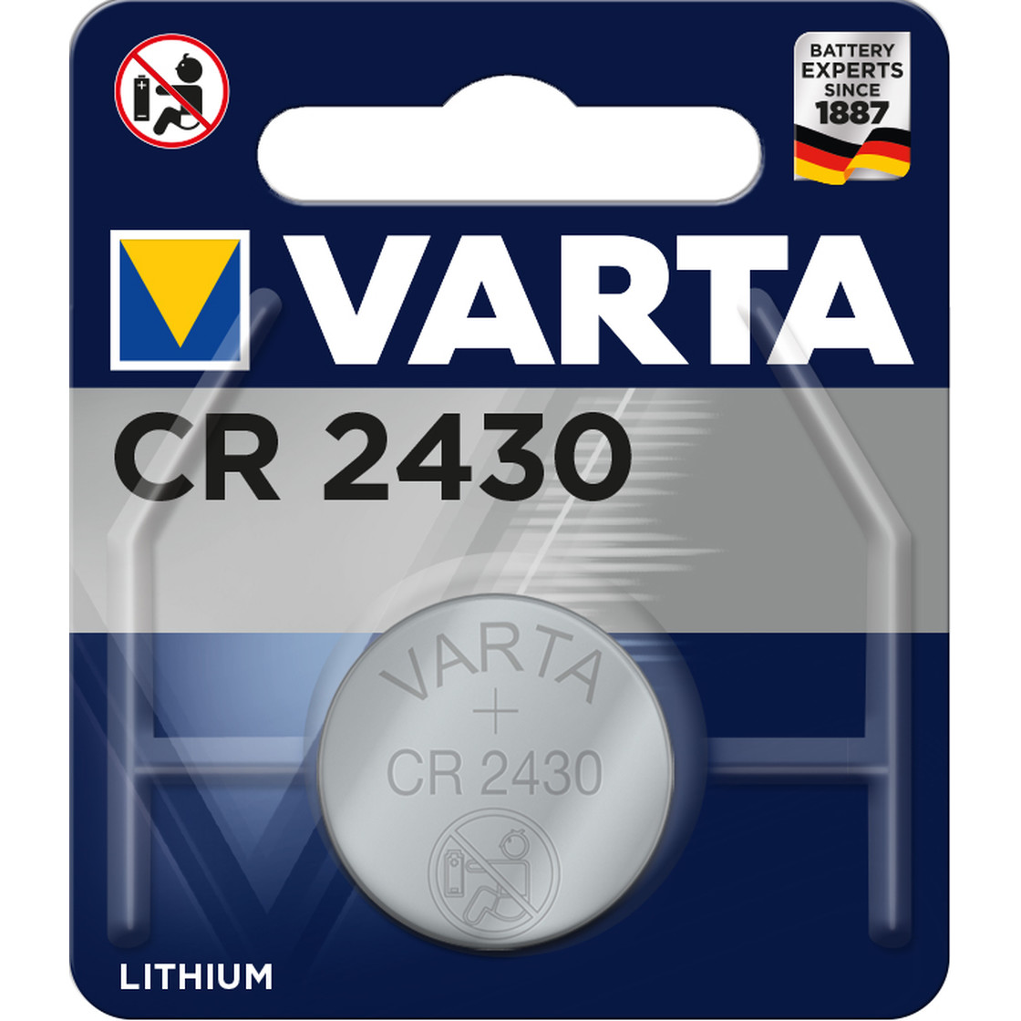VARTA CR2430 (6430) Lithium Knopfzelle BP1 MHD 30.01.34