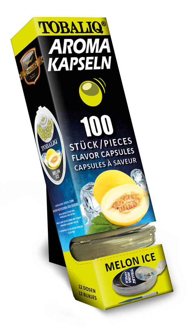 Aroma Kapseln für Ihre Zigarette 12x100 Stück= 1200 Stück Melon ICE Geschmack