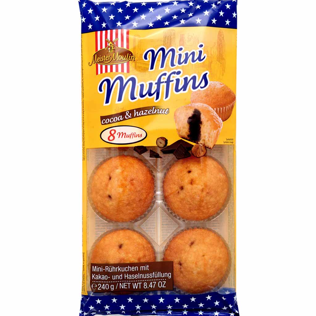 Meister Moulin Mini Muffins Kakao & Haselnuss 240g MHD 20.02.26