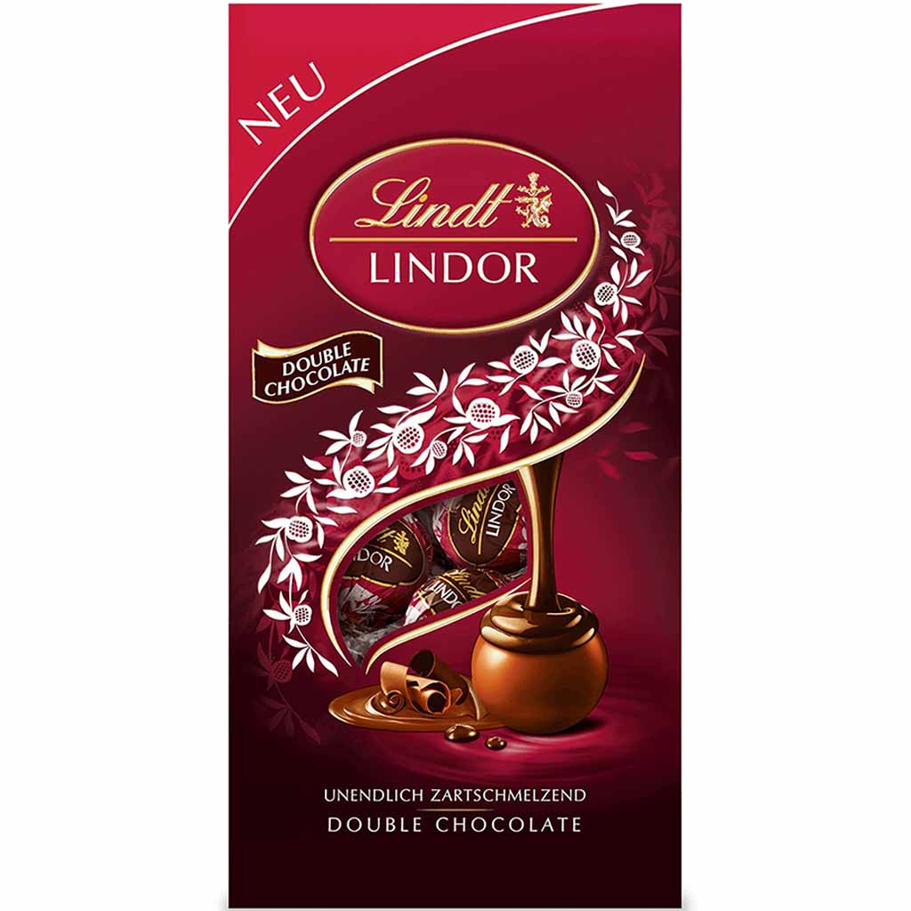 Lindt Lindor Kugeln Double Chocolate 136g MHD 30.04.26