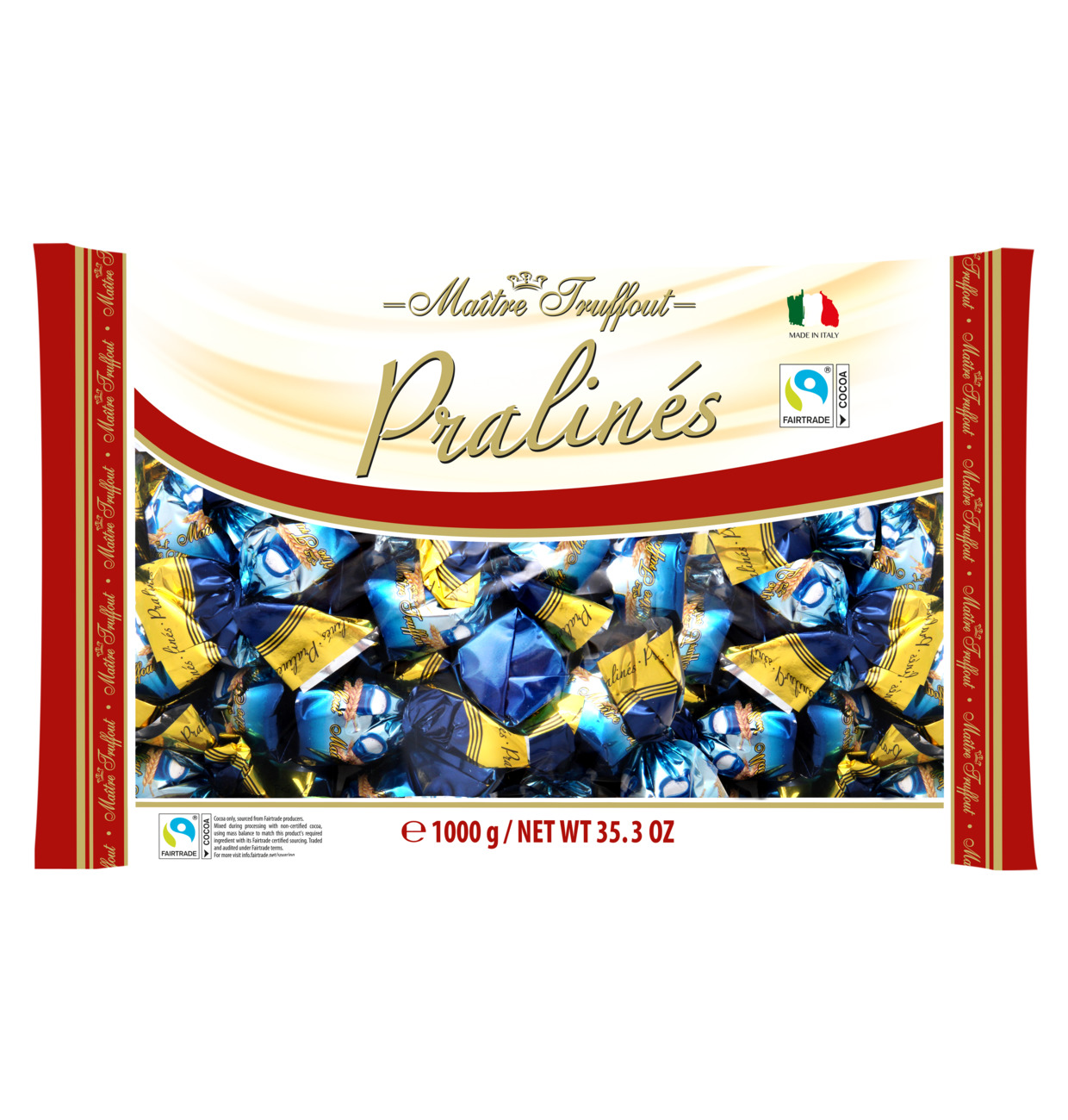 Maitre Truffout Pralinen Milchschokolade Milchcreme & Cerealien 1kg MHD 30.06.26