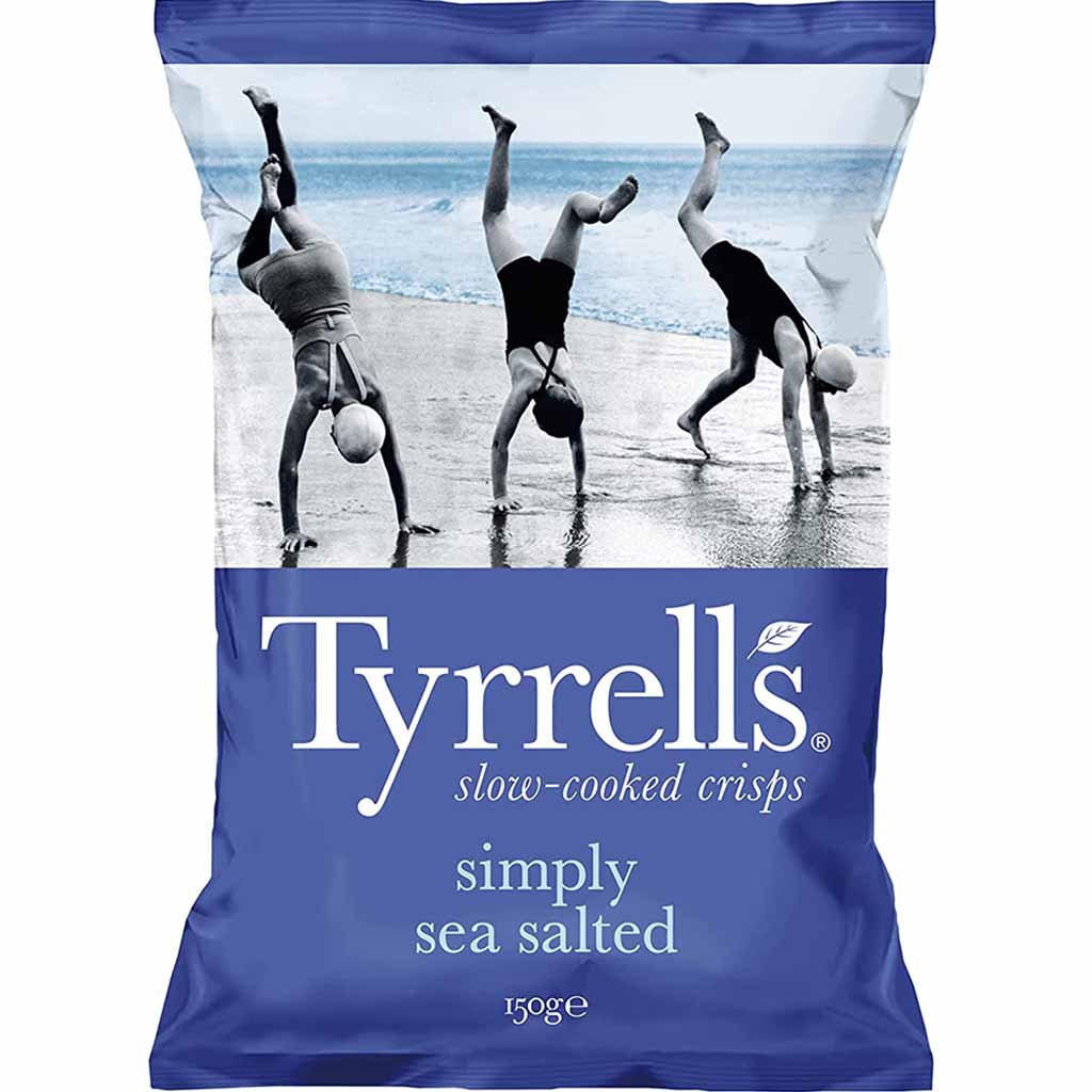 Tyrrells simply sea salted 150g MHD 02.02.26