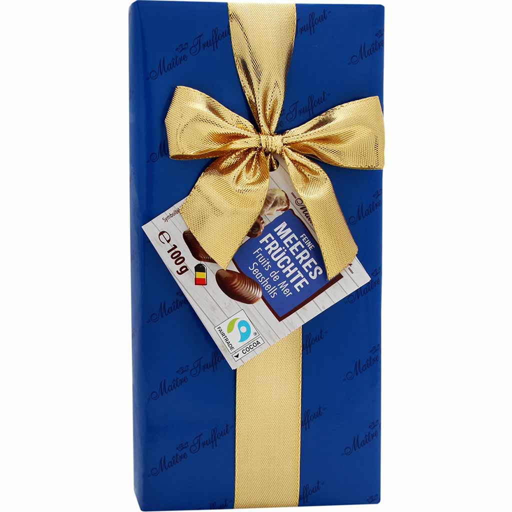 Maitre Truffout Belgische Meeresfrüchtepralinen blau 100g MHD 28.03.26