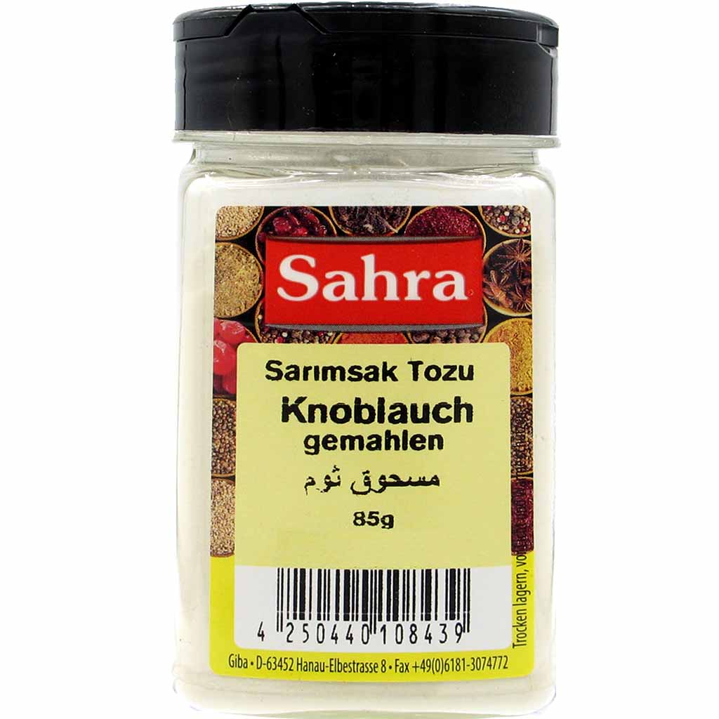 Sahra Knoblauch gemahlen 85g MHD 30.06.28