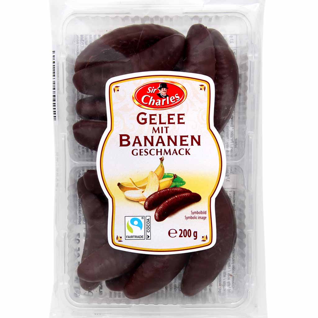 Sir Charles Gelee schokoliert mit Bananengeschmack 200g MHD 30.07.26