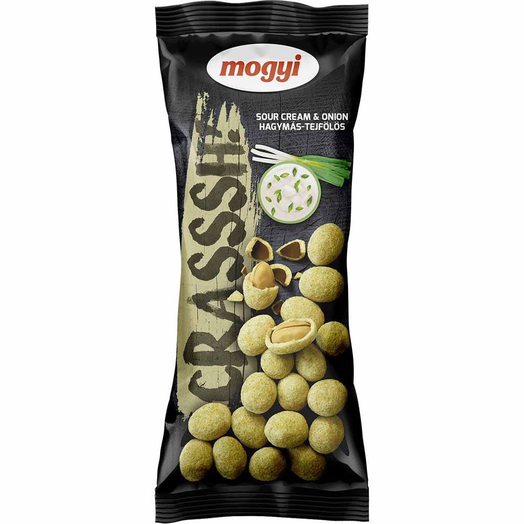30x 60g Mogyi Erdnüsse im Teigmantel Sour Cream & Onion MHD 09.10.26