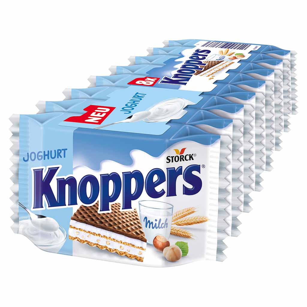 8x Knoppers Schnitte Joghurt je 8x25g = 200g MHD 01.07.26