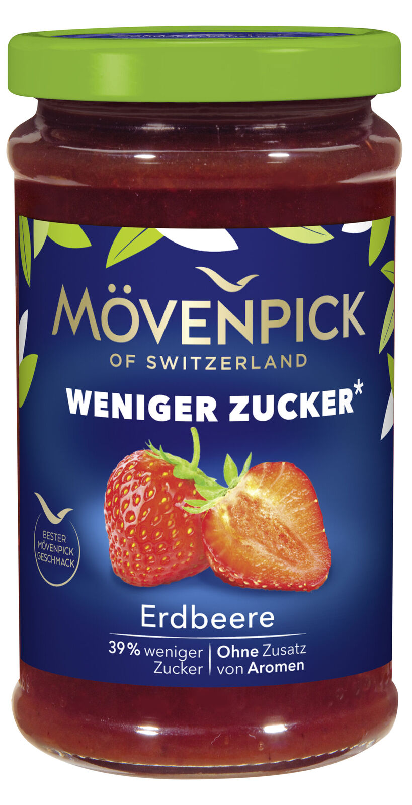 Mövenpick Fruchtaufstrich Erdbeere weniger Zucker 220g MHD 06.12.23