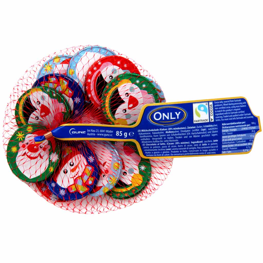 Only Weihnachtstaler Milchschokolade 85g MHD 30.09.26