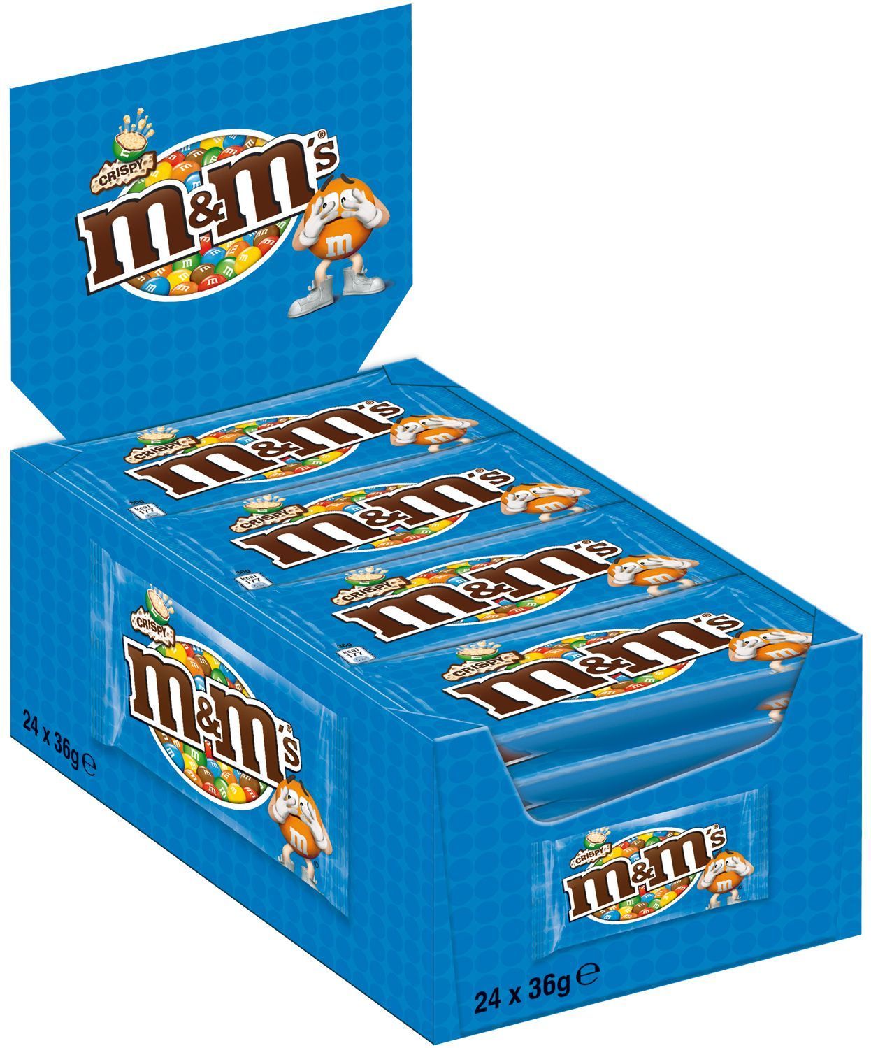 M&M Crispy 24 x 36g Thekendisplay