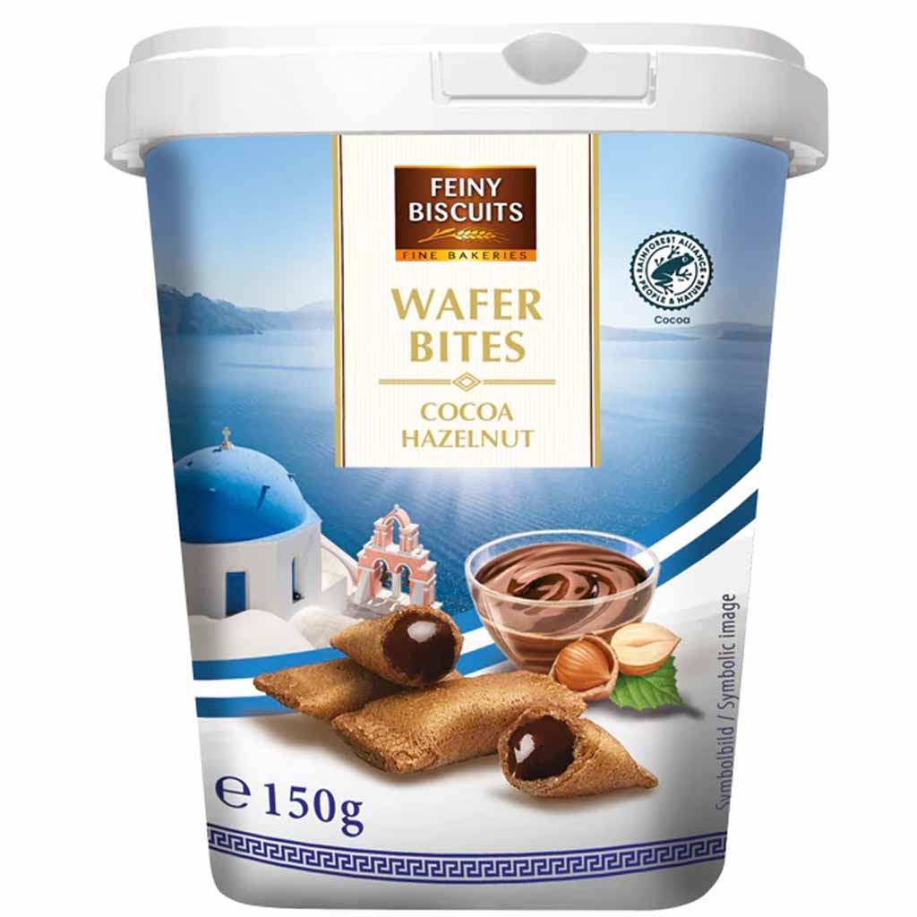 Feiny Biscuits Wafer bites Schokolade-Haselnuss 150g MHD 27.04.27