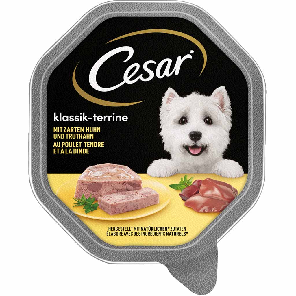 14x Cesar Klassik-Terrine mit Huhn und Truthahn á 150g=2,1kg MHD 04.06.27