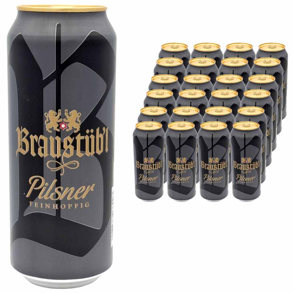 Braustüb'l Pilsner Bier 24x0,5l Dose 4,8% vol. Alk. 12 Liter, 4003767033003