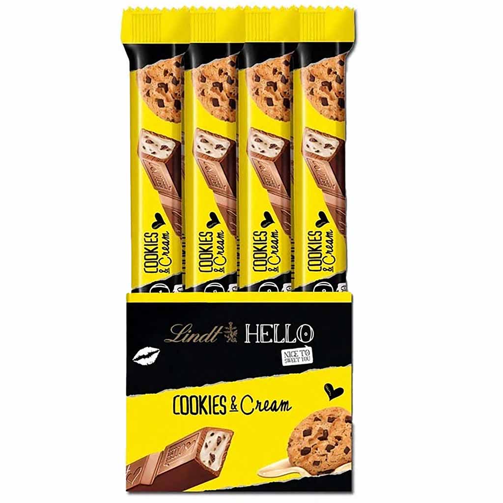 Lindt Hello Cookie & Cream Sticks 24x37g=936g MHD 31.07.26