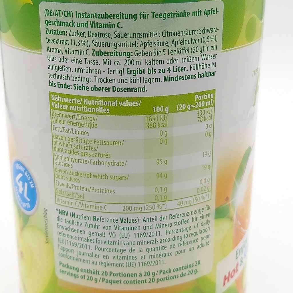 King George Apfel Instantgetränk 400g Zutaten