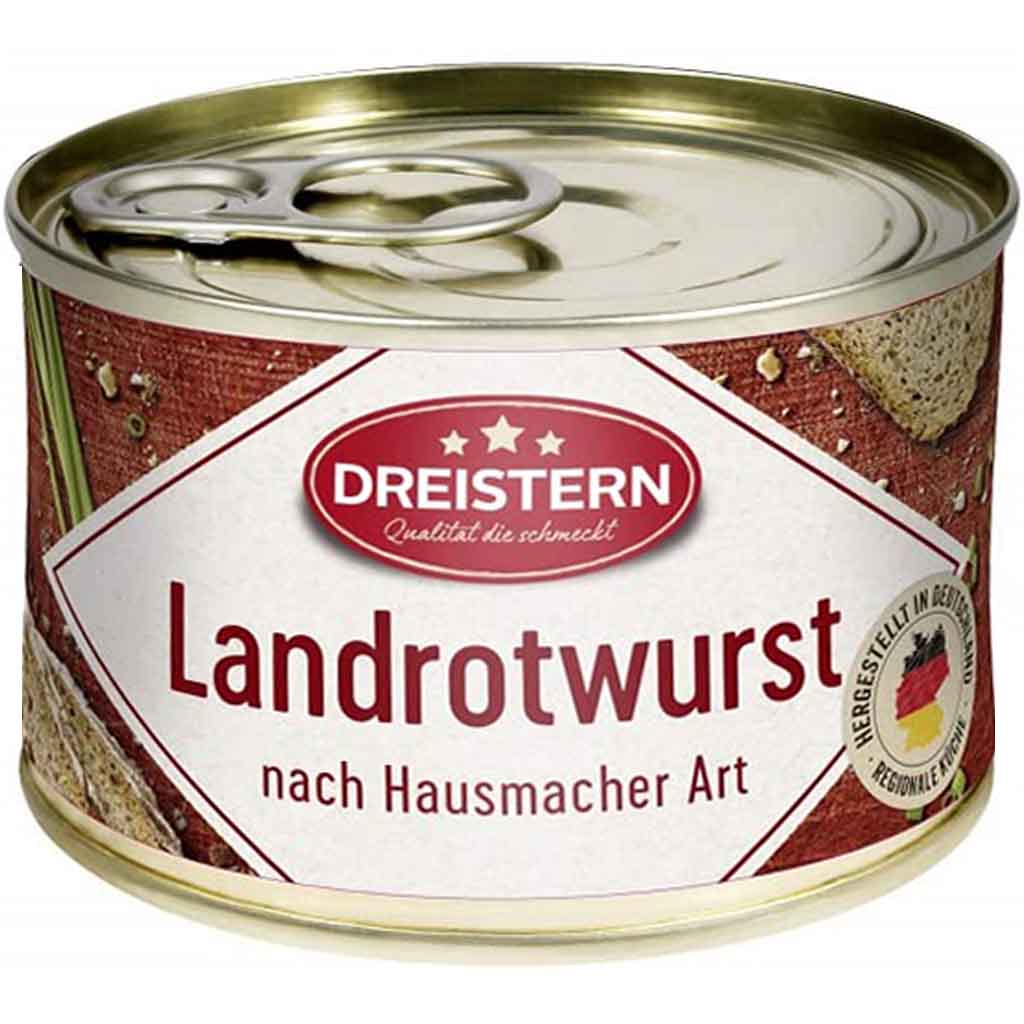 Dreistern Landrotwurst 160g MHD 02.06.28