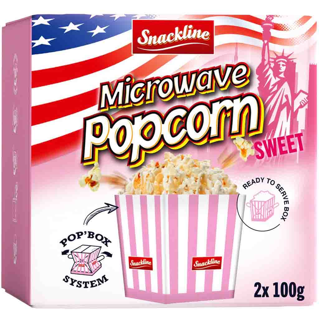 Snackline Popcorn Micro süß 200g (2x100g) MHD 28.06.26