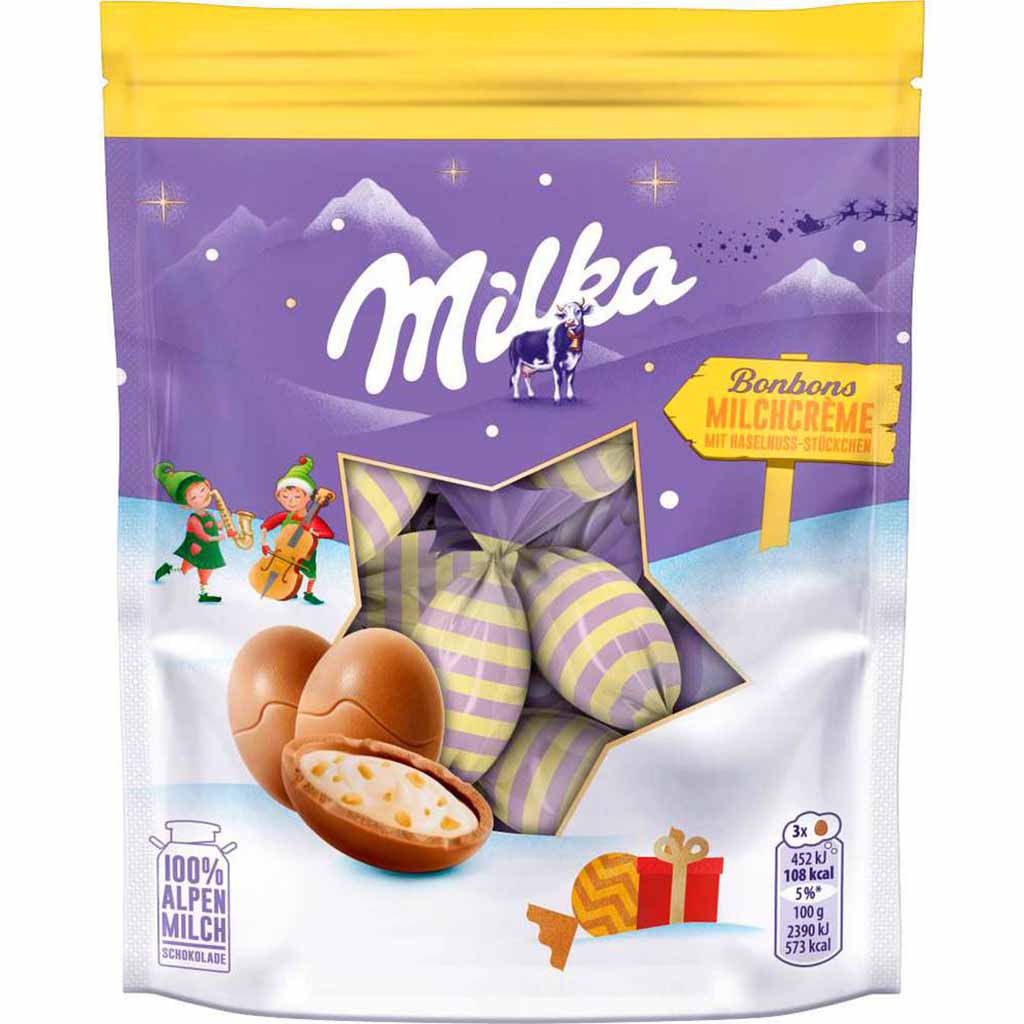 MILKA Bonbons Milchcreme Haselnuss 86g