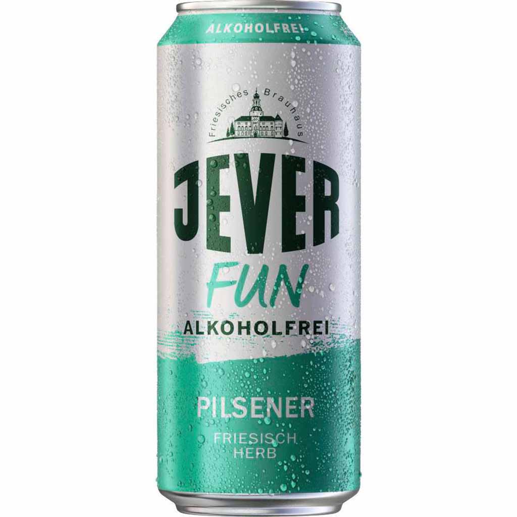 Jever Fun Alkoholfrei Pilsner Bier je 24x0,5L DOSE, 12L, 4053400205496,  4053400105499