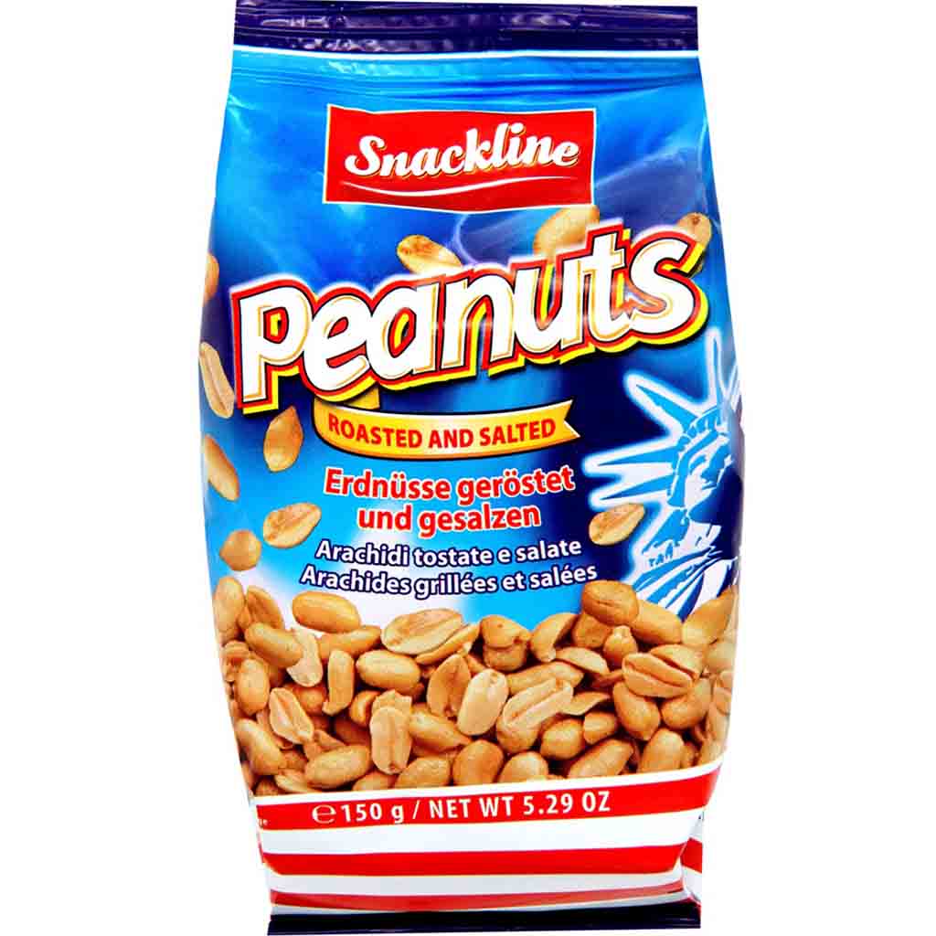 Snackline Erdnüsse geröstet & gesalzen 150g MHD 30.06.26