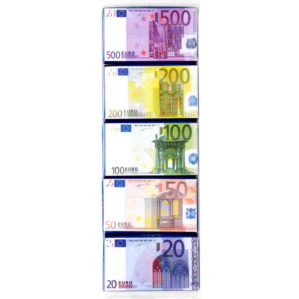 Maitre Truffout Tafelschokolade Euro Banknoten 5er 75g MHD 13.05.27