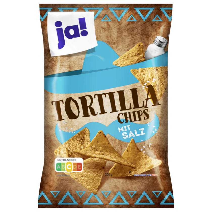 ja! Tortilla Chips mit Salz 300g MHD 26.04.26