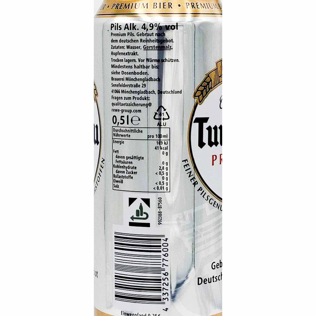 Turmbräu Premium Pils Dosen 500 ml, 4337256776004, Zutaten