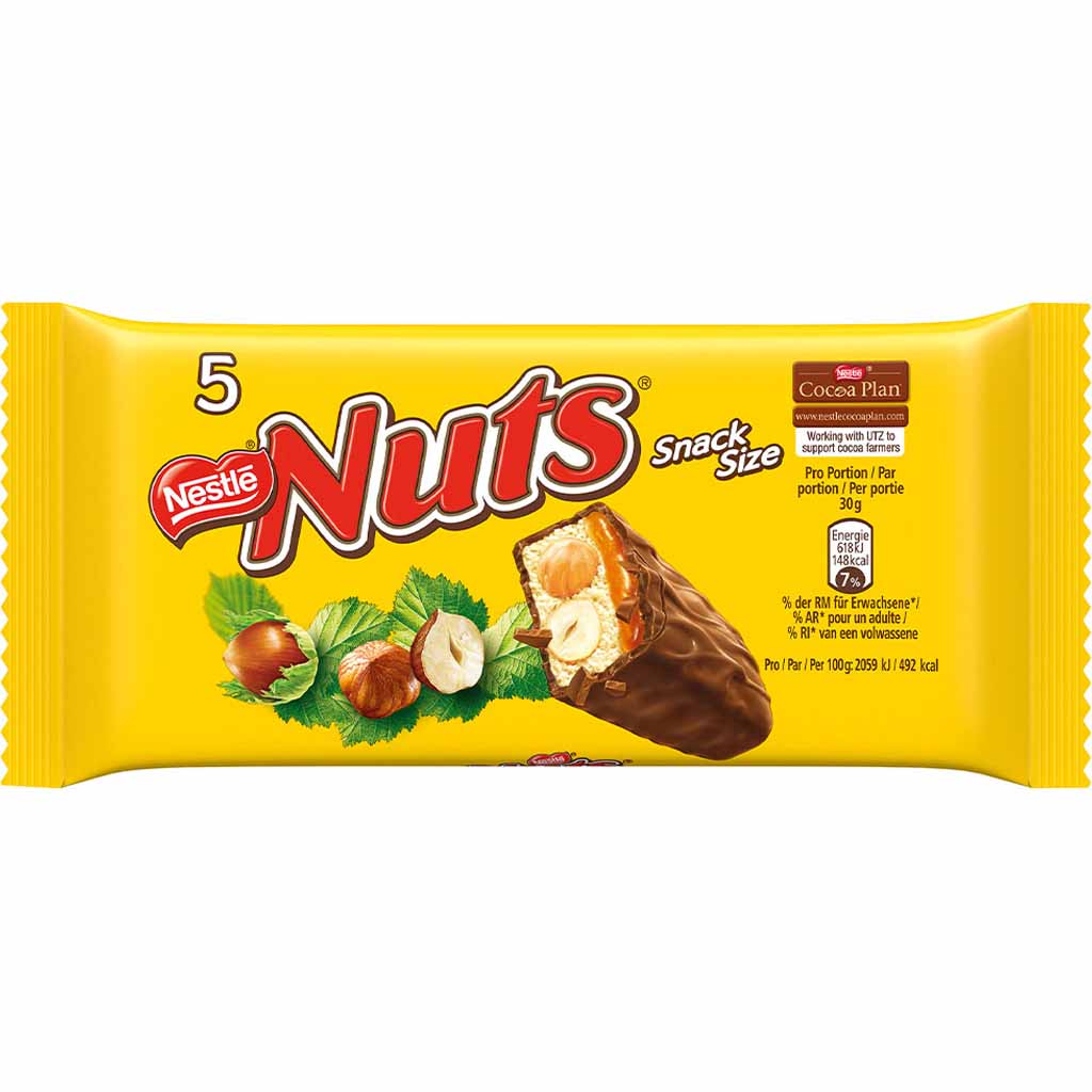 Nestle NUTS Snack Size 5x 30g=150g MHD 30.06.26