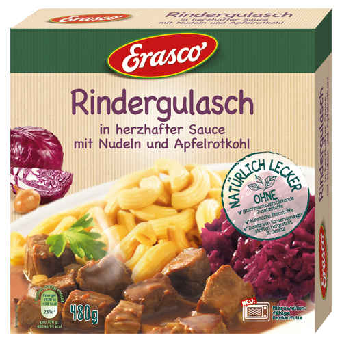 Erasco Rindergulasch 480g Fertiggericht MHD 28.12.26