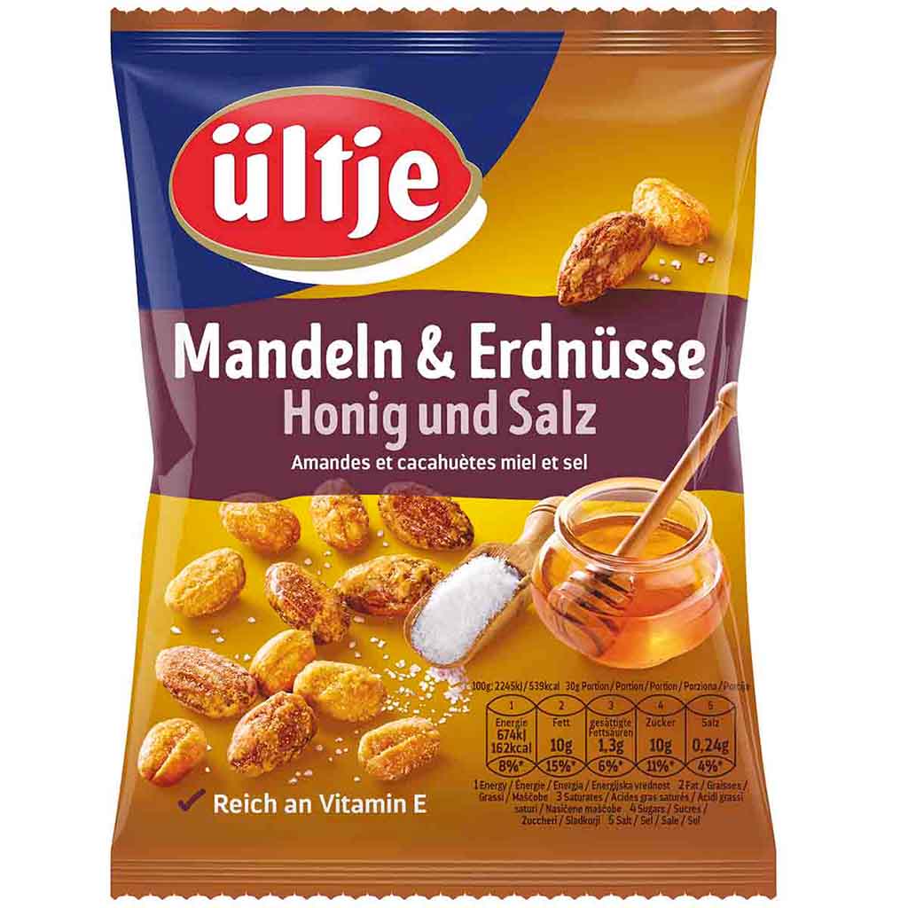 ültje Mandeln & Erdnüsse Honig und Salz 200g MHD 30.06.26