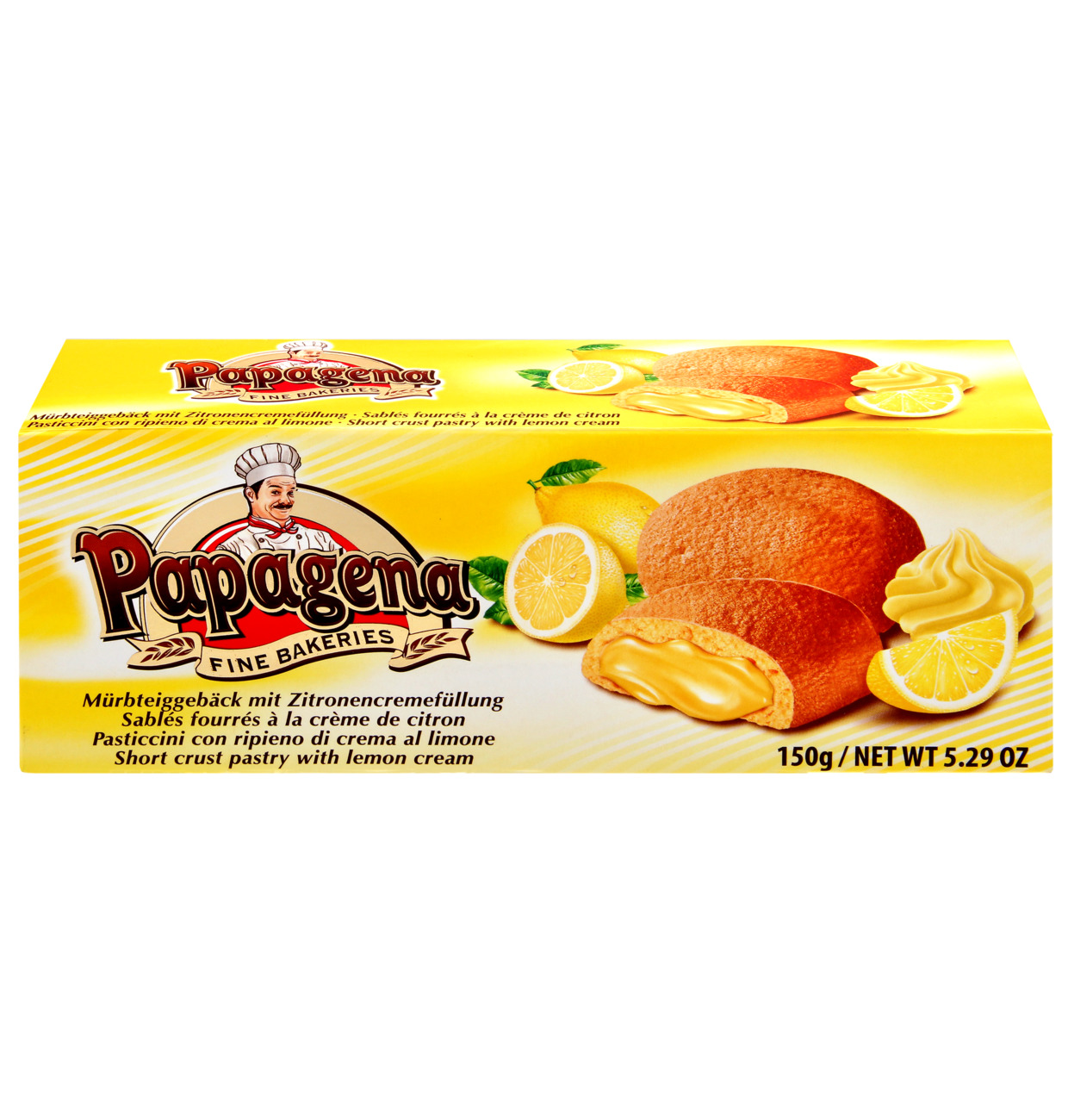 Papagena Biscuits mit Zitronencremefüllung 150g MHD 18.08.26