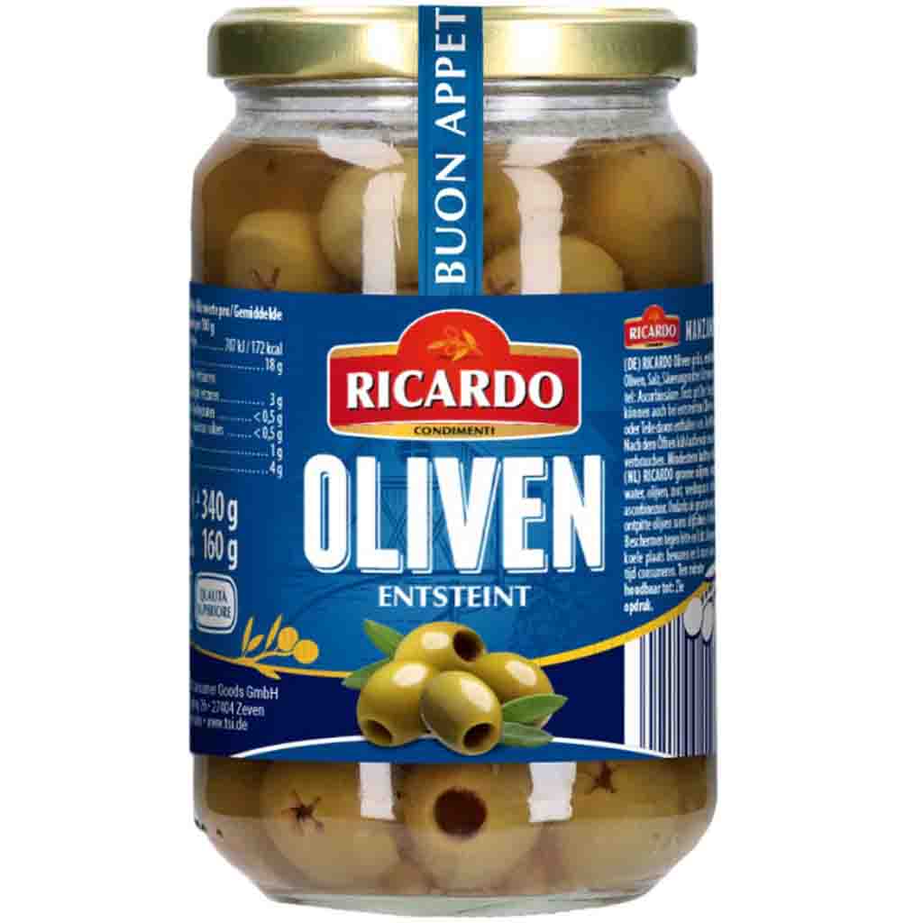 Ricardo Hojiblanca Oliven grün entsteint 160g MHD 18.06.27