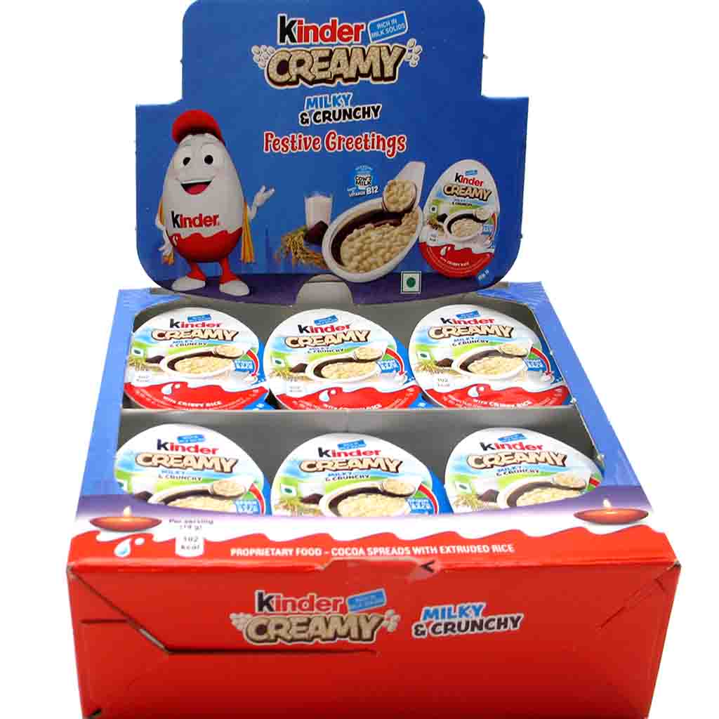 Kinder Creamy 24x19g Milky & Crunchy MHD 28.05.25
