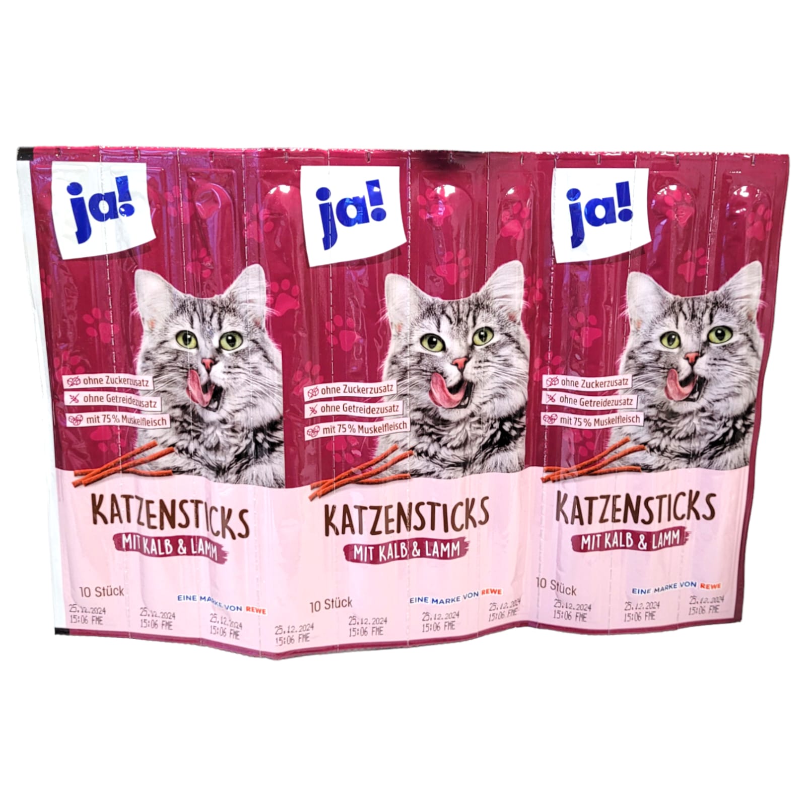 ja! Katzensticks 10 x 5g =50g MHD 16.08.26