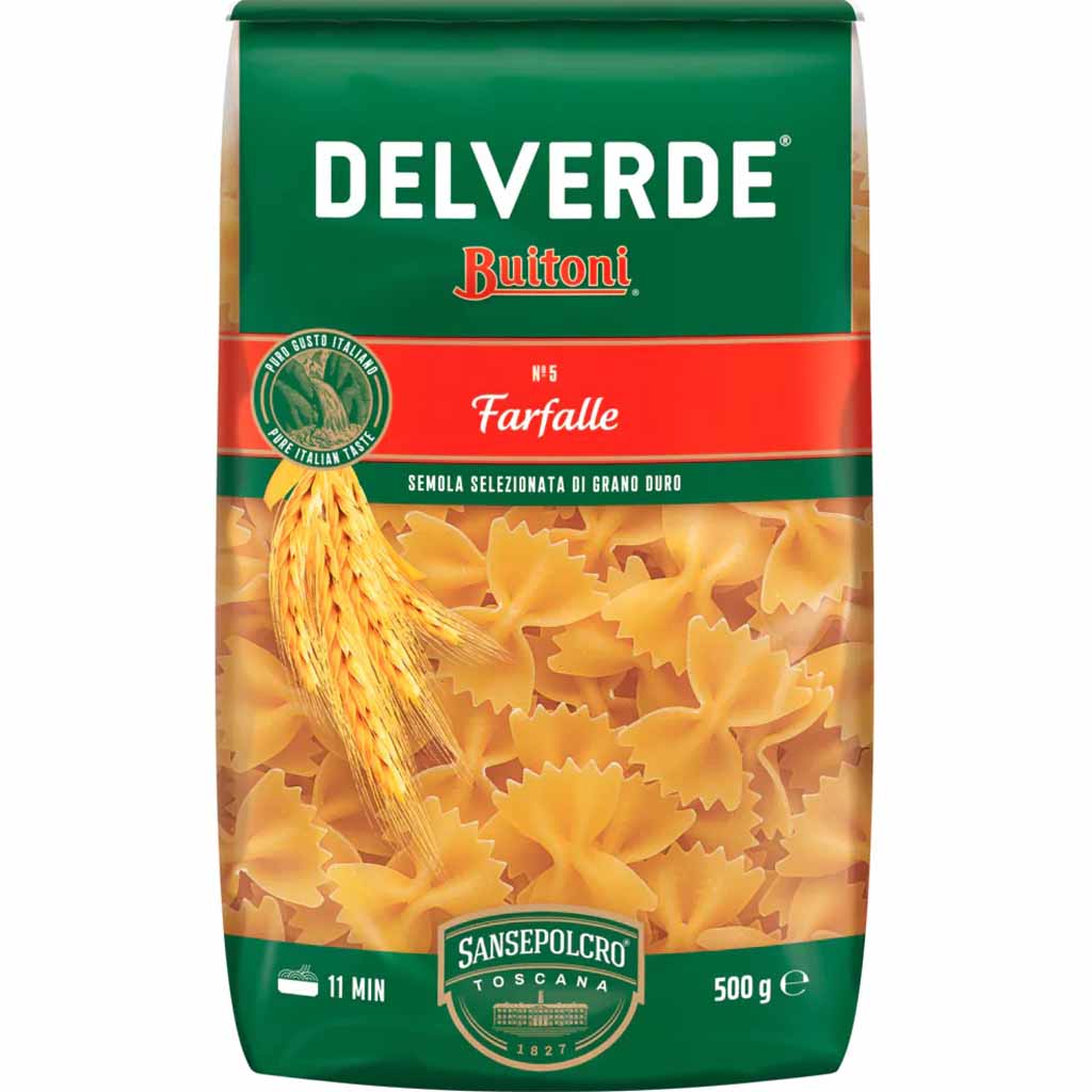 Delverde Buitoni Nudeln Farfalle 500g MHD 30.07.28