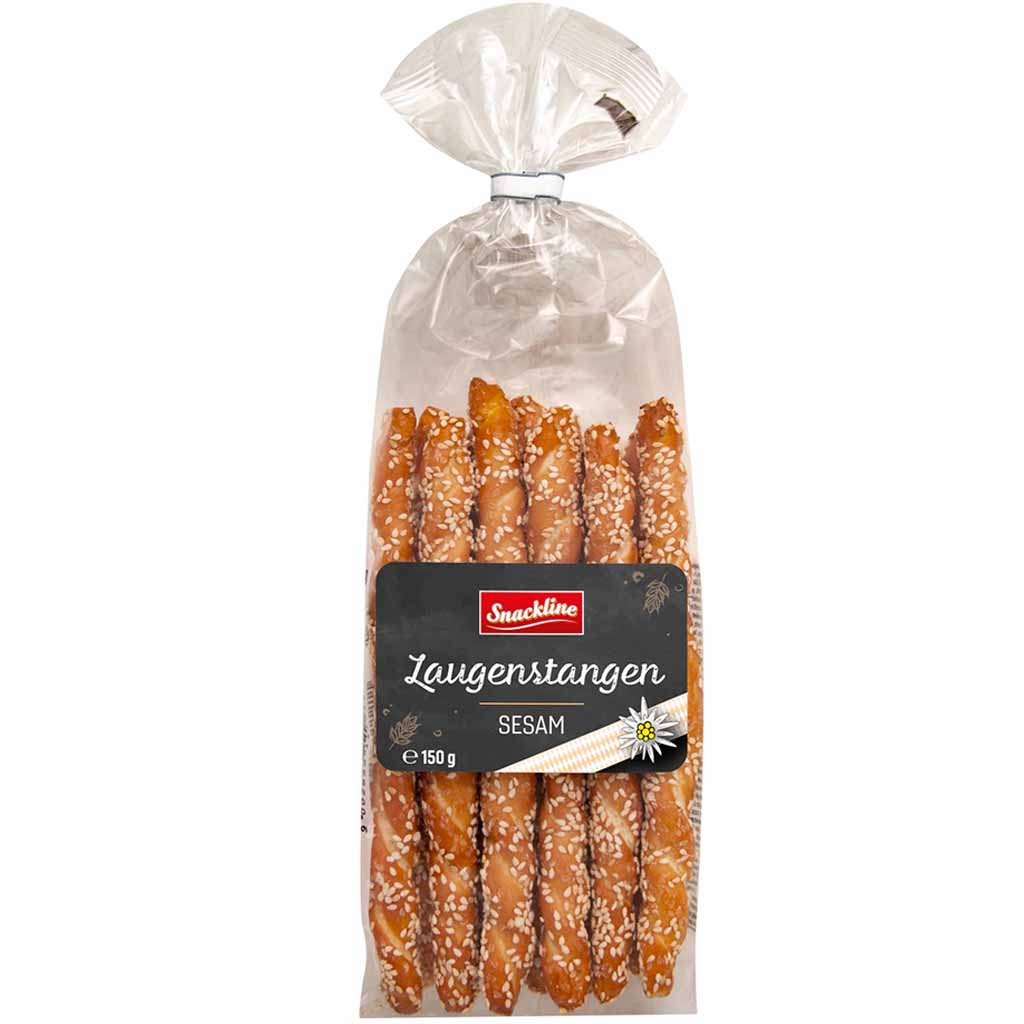 Snackline Laugenstangen Sesam 150g MHD 19.06.26