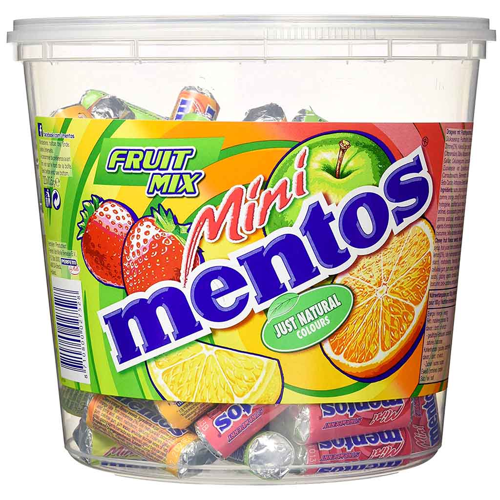 mentos Mini Fruit Mix 120er 1260g MHD 30.03.27