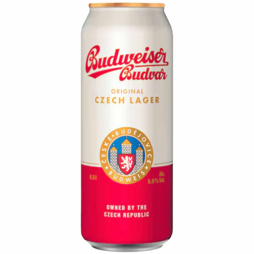 24x Budweiser Budvar Original Czech Lager Bier 0,5l Dosen Alc. 5.0%