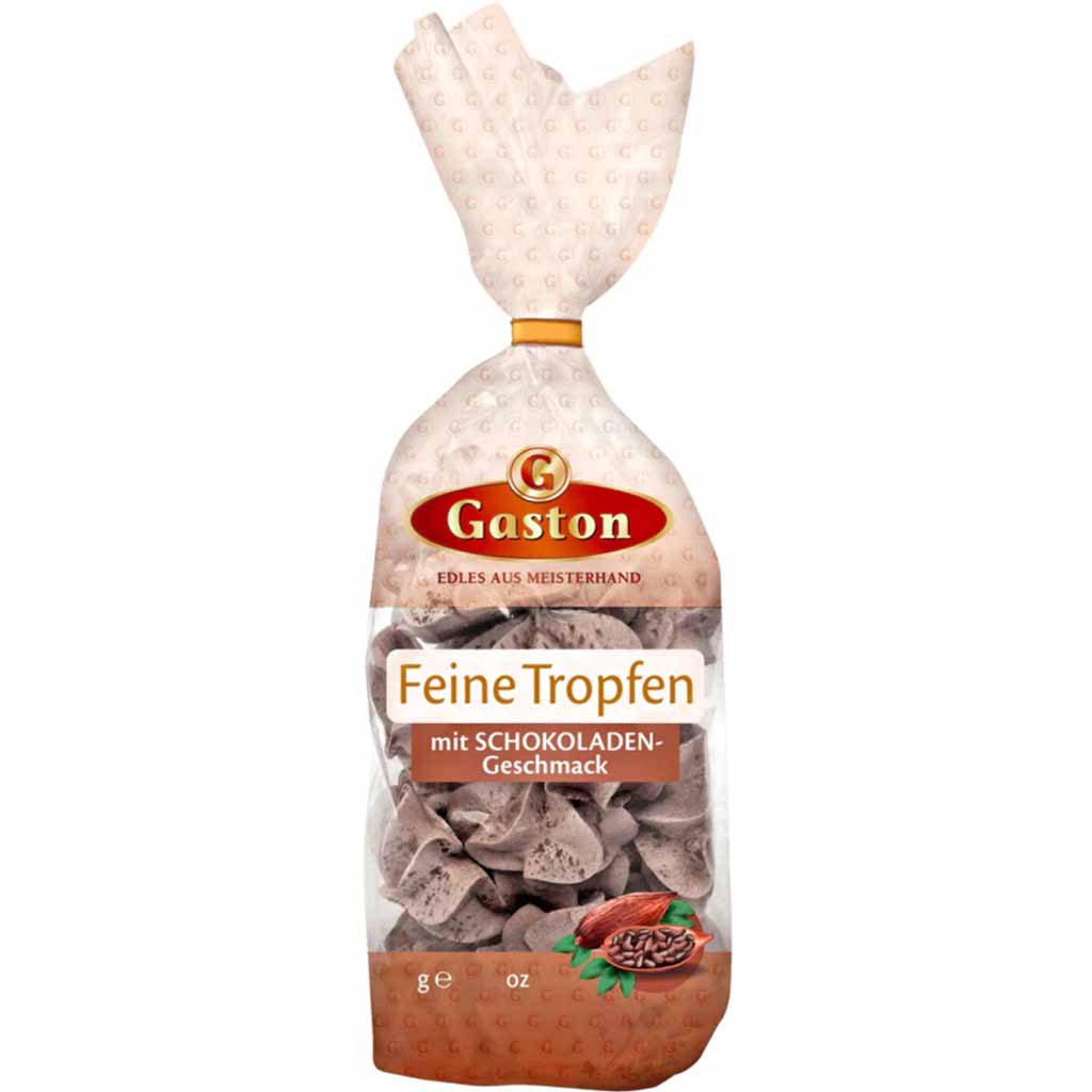 Gaston feine Tropfen Schokoladen Schaumgebäck 80g MHD 10.01.26